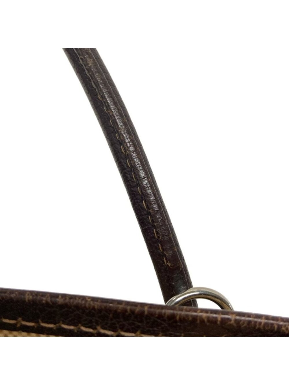 Hermes Tote Bag Garden Party TPM Ivory Dark Brown Silver Leather - Picture 11 of 15
